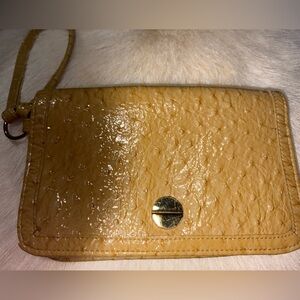Elegant Vintage Tan Faux Leather Women's clutch bag